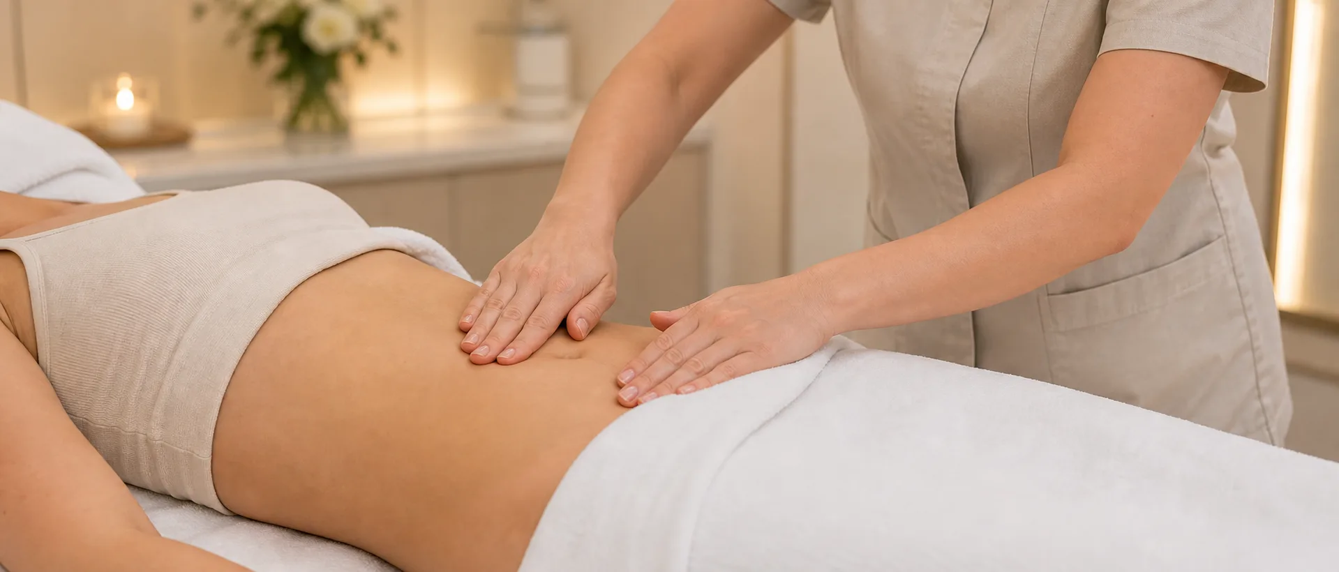 Gentle lymphatic massage for post-procedure recovery support